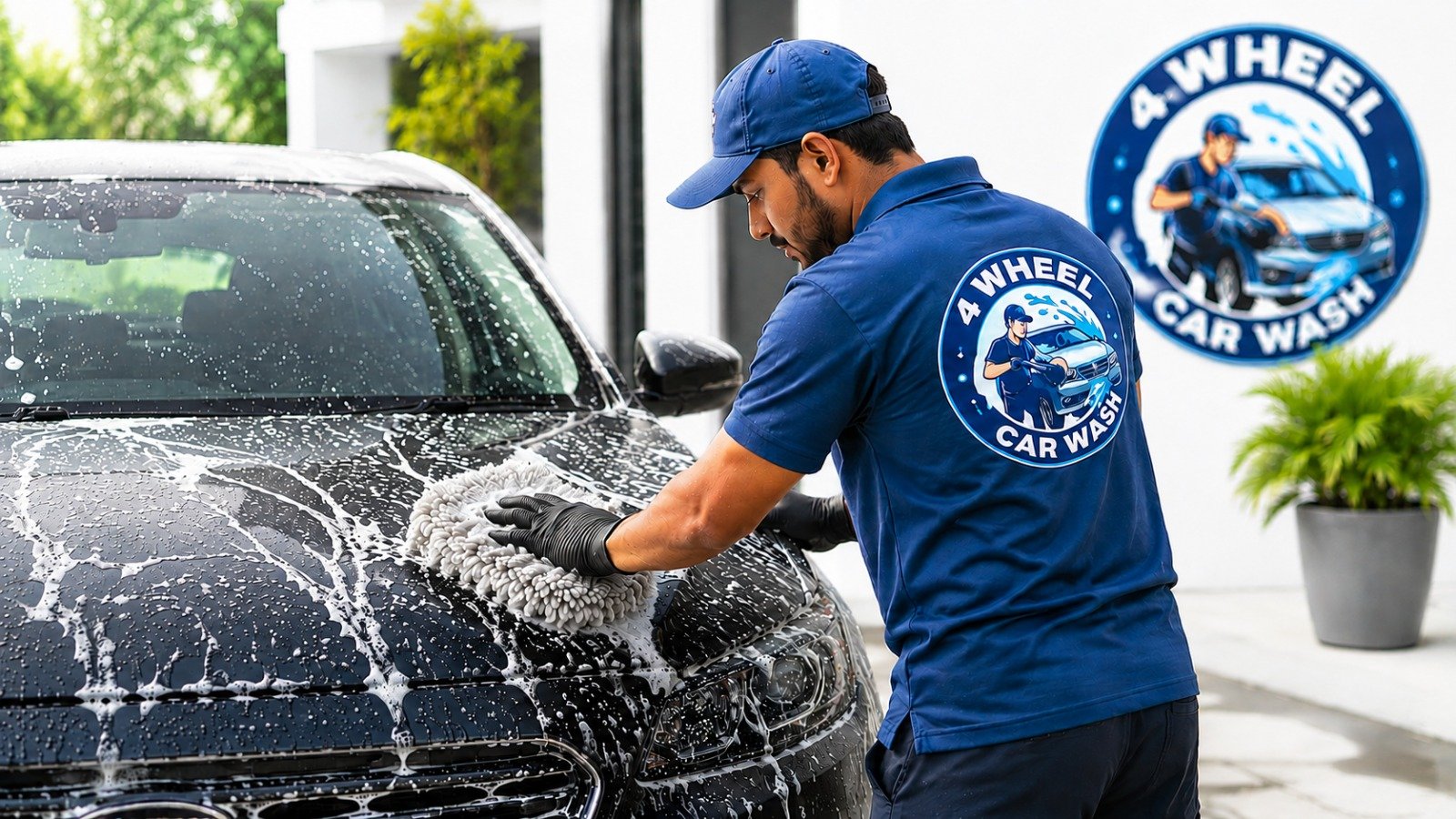 Professional car wash at doorstep